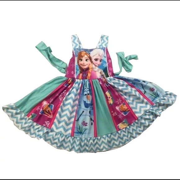 Frozen Elsa Anna Cute Twirl Dress - Picture 1 of 7
